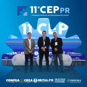 André Luis Gonçalves (Estrada de Ferro Paraná Oeste S.A. - Ferroeste), João Arthur Mohr (Federação das Indústrias do Paraná - Fiep) e Benno H. W. Doetzer (Diretor Técnico da Secretaria de Estado da Agricultura e Abastecimento do Paraná)