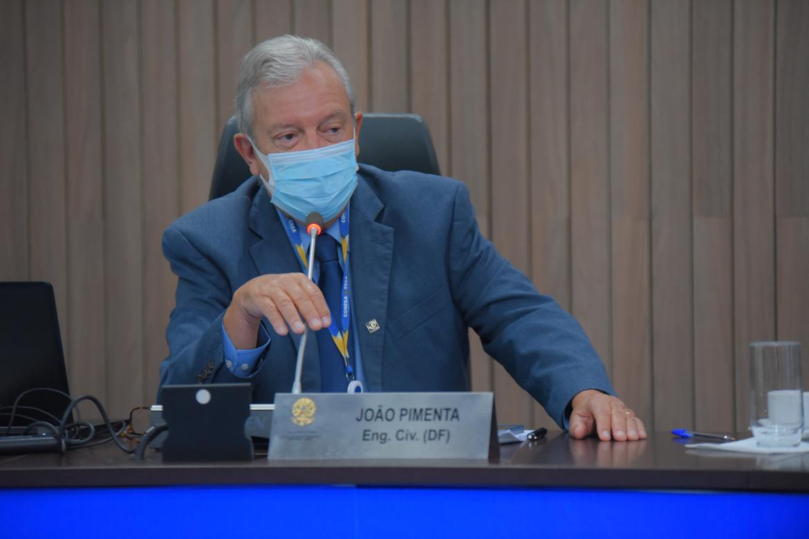 Presidente do Confea em exercício, eng. civ. João Carlos Pimenta